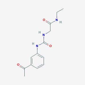 molecular formula C13H17N3O3 B7513411 2-[(3-acetylphenyl)carbamoylamino]-N-ethylacetamide 