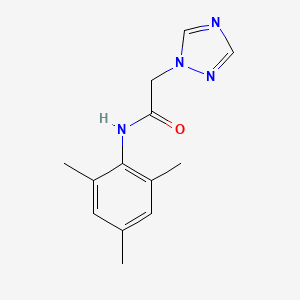 molecular formula C13H16N4O B7513415 2-(1,2,4-triazol-1-yl)-N-(2,4,6-trimethylphenyl)acetamide 