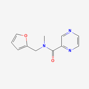 molecular formula C11H11N3O2 B7513419 N-(furan-2-ylmethyl)-N-methylpyrazine-2-carboxamide 