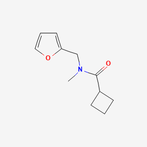 molecular formula C11H15NO2 B7513426 N-(furan-2-ylmethyl)-N-methylcyclobutanecarboxamide 