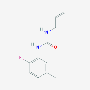 molecular formula C11H13FN2O B7513437 1-(2-Fluoro-5-methylphenyl)-3-prop-2-enylurea 