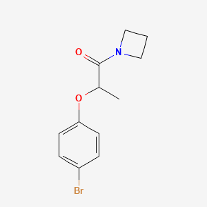 molecular formula C12H14BrNO2 B7513485 1-(Azetidin-1-yl)-2-(4-bromophenoxy)propan-1-one 