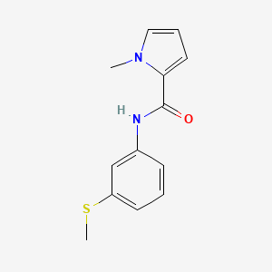 molecular formula C13H14N2OS B7513504 1-methyl-N-(3-methylsulfanylphenyl)pyrrole-2-carboxamide 