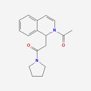 molecular formula C17H20N2O2 B7513529 2-(2-acetyl-1H-isoquinolin-1-yl)-1-pyrrolidin-1-ylethanone 