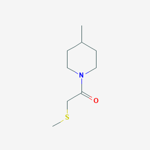 molecular formula C9H17NOS B7513549 1-(4-Methylpiperidin-1-yl)-2-methylsulfanylethanone 