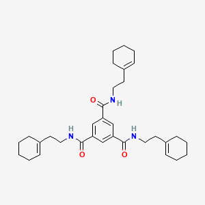 molecular formula C33H45N3O3 B7513581 N,N',N''-tris[2-(cyclohex-1-en-1-yl)ethyl]benzene-1,3,5-tricarboxamide 
