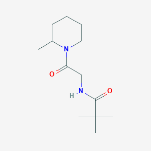 molecular formula C13H24N2O2 B7513599 2,2-dimethyl-N-[2-(2-methylpiperidin-1-yl)-2-oxoethyl]propanamide 