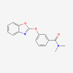 molecular formula C16H14N2O3 B7513621 3-(1,3-benzoxazol-2-yloxy)-N,N-dimethylbenzamide 