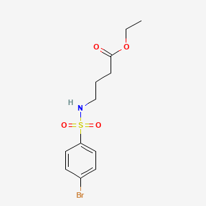 molecular formula C12H16BrNO4S B7513639 Ethyl 4-[(4-bromophenyl)sulfonylamino]butanoate 