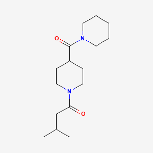 molecular formula C16H28N2O2 B7513683 3-Methyl-1-[4-(piperidine-1-carbonyl)piperidin-1-yl]butan-1-one 