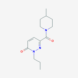 molecular formula C14H21N3O2 B7513708 6-(4-Methylpiperidine-1-carbonyl)-2-propylpyridazin-3-one 