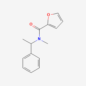 molecular formula C14H15NO2 B7513712 N-methyl-N-(1-phenylethyl)furan-2-carboxamide 