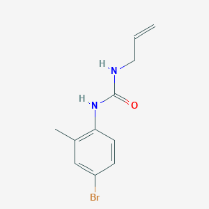 molecular formula C11H13BrN2O B7513783 1-(4-Bromo-2-methylphenyl)-3-prop-2-enylurea 
