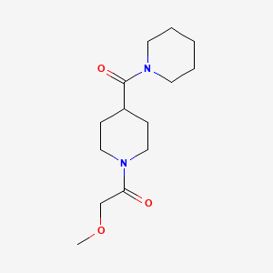 molecular formula C14H24N2O3 B7513800 2-Methoxy-1-[4-(piperidine-1-carbonyl)piperidin-1-yl]ethanone 