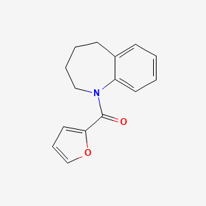 molecular formula C15H15NO2 B7513814 Furan-2-yl(2,3,4,5-tetrahydro-1-benzazepin-1-yl)methanone 