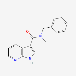molecular formula C16H15N3O B7513830 N-benzyl-N-methyl-1H-pyrrolo[2,3-b]pyridine-3-carboxamide 