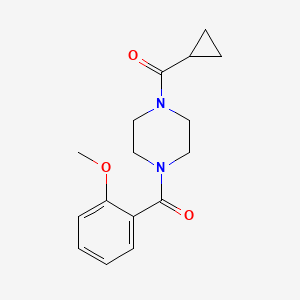 molecular formula C16H20N2O3 B7513841 Cyclopropyl-[4-(2-methoxybenzoyl)piperazin-1-yl]methanone 