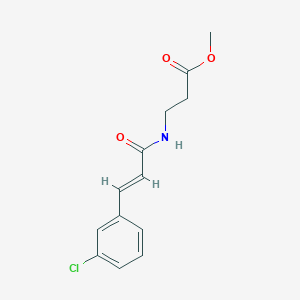 molecular formula C13H14ClNO3 B7513850 methyl 3-[[(E)-3-(3-chlorophenyl)prop-2-enoyl]amino]propanoate 