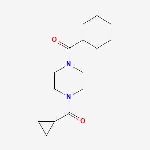 molecular formula C15H24N2O2 B7513871 Cyclohexyl-[4-(cyclopropanecarbonyl)piperazin-1-yl]methanone 