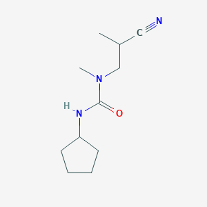 molecular formula C11H19N3O B7513879 1-(2-Cyanopropyl)-3-cyclopentyl-1-methylurea 