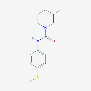 molecular formula C14H20N2OS B7513916 3-methyl-N-(4-methylsulfanylphenyl)piperidine-1-carboxamide 