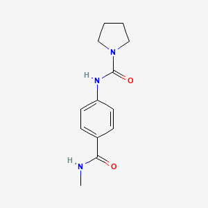 molecular formula C13H17N3O2 B7513917 N-[4-(methylcarbamoyl)phenyl]pyrrolidine-1-carboxamide 