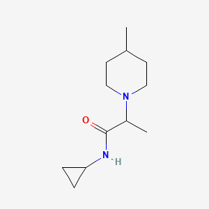 molecular formula C12H22N2O B7513927 N-cyclopropyl-2-(4-methylpiperidin-1-yl)propanamide 