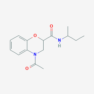 molecular formula C15H20N2O3 B7513933 4-acetyl-N-butan-2-yl-2,3-dihydro-1,4-benzoxazine-2-carboxamide 