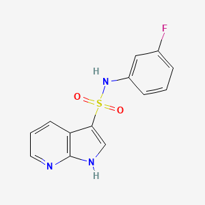 molecular formula C13H10FN3O2S B7513939 N-(3-fluorophenyl)-1H-pyrrolo[2,3-b]pyridine-3-sulfonamide 