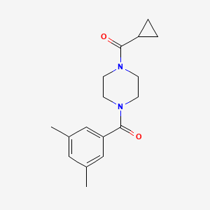 molecular formula C17H22N2O2 B7513943 Cyclopropyl-[4-(3,5-dimethylbenzoyl)piperazin-1-yl]methanone 