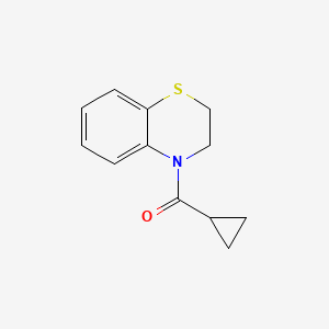 molecular formula C12H13NOS B7513959 4-cyclopropanecarbonyl-3,4-dihydro-2H-1,4-benzothiazine 