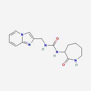 molecular formula C15H19N5O2 B7513982 1-(Imidazo[1,2-a]pyridin-2-ylmethyl)-3-(2-oxoazepan-3-yl)urea 