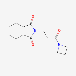 molecular formula C14H20N2O3 B7513989 2-[3-(Azetidin-1-yl)-3-oxopropyl]-3a,4,5,6,7,7a-hexahydroisoindole-1,3-dione 
