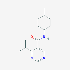 molecular formula C15H23N3O B7514000 N-(4-methylcyclohexyl)-4-propan-2-ylpyrimidine-5-carboxamide 