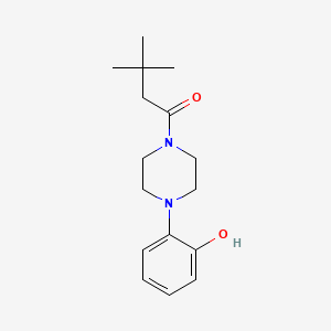 molecular formula C16H24N2O2 B7514012 1-[4-(2-Hydroxyphenyl)piperazin-1-yl]-3,3-dimethylbutan-1-one 