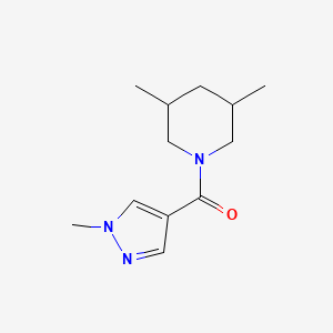 molecular formula C12H19N3O B7514020 (3,5-Dimethylpiperidin-1-yl)-(1-methylpyrazol-4-yl)methanone 