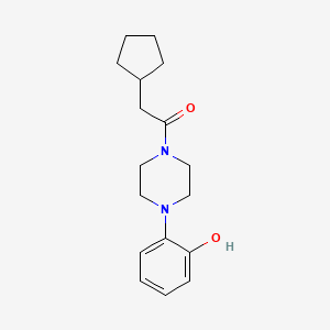molecular formula C17H24N2O2 B7514033 2-Cyclopentyl-1-[4-(2-hydroxyphenyl)piperazin-1-yl]ethanone 