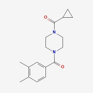 molecular formula C17H22N2O2 B7514075 Cyclopropyl-[4-(3,4-dimethylbenzoyl)piperazin-1-yl]methanone 