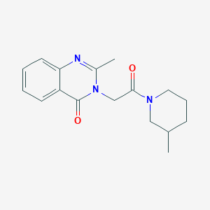 molecular formula C17H21N3O2 B7514076 2-methyl-3-[2-(3-methylpiperidin-1-yl)-2-oxoethyl]quinazolin-4(3H)-one 
