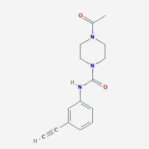 molecular formula C15H17N3O2 B7514086 4-acetyl-N-(3-ethynylphenyl)piperazine-1-carboxamide 