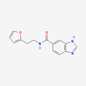 molecular formula C14H13N3O2 B7514105 N-[2-(furan-2-yl)ethyl]-3H-benzimidazole-5-carboxamide 