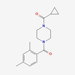 molecular formula C17H22N2O2 B7514112 Cyclopropyl-[4-(2,4-dimethylbenzoyl)piperazin-1-yl]methanone 