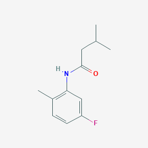 molecular formula C12H16FNO B7514118 N-(5-fluoro-2-methylphenyl)-3-methylbutanamide 