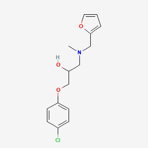 molecular formula C15H18ClNO3 B7514123 1-(4-Chlorophenoxy)-3-[furan-2-ylmethyl(methyl)amino]propan-2-ol 