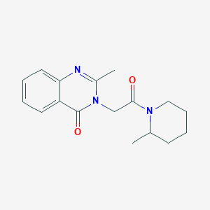 molecular formula C17H21N3O2 B7514149 2-Methyl-3-[2-(2-methylpiperidin-1-yl)-2-oxoethyl]quinazolin-4-one 