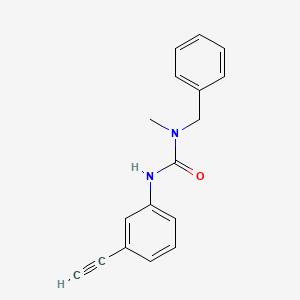 molecular formula C17H16N2O B7514151 1-Benzyl-3-(3-ethynylphenyl)-1-methylurea 