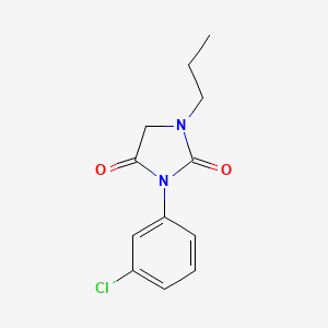 molecular formula C12H13ClN2O2 B7514160 3-(3-Chlorophenyl)-1-propylimidazolidine-2,4-dione 