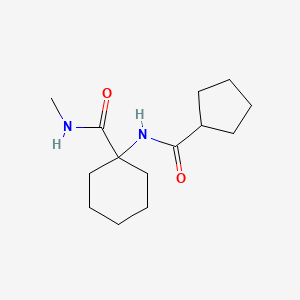 molecular formula C14H24N2O2 B7514165 1-(cyclopentanecarbonylamino)-N-methylcyclohexane-1-carboxamide 