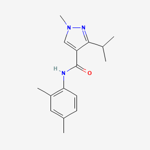 molecular formula C16H21N3O B7514184 N-(2,4-dimethylphenyl)-1-methyl-3-propan-2-ylpyrazole-4-carboxamide 