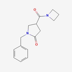molecular formula C15H18N2O2 B7514222 4-(Azetidine-1-carbonyl)-1-benzylpyrrolidin-2-one 